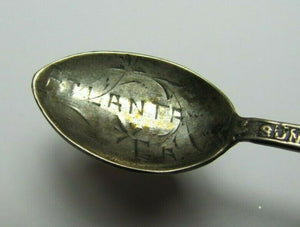 ATLANTA GA Antique Sterling Silver USA Souvenir Spoon Sunny South Georgia