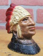 Load image into Gallery viewer, Antique Native American Indian Chief Cast Iron Pencil Holder Paperweight
