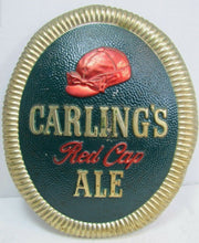 Load image into Gallery viewer, CARLING&#39;S RED CAP ALE Beer Sign 1930s BASTIAN BROS Co NY USA Bar Pub Tavern Ad
