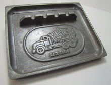 Load image into Gallery viewer, Old KLINE&#39;S QUARRY Advertising Tray Ashtray metal raised figural truck center
