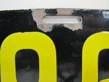 Load image into Gallery viewer, Antique Porcelain 1915 Connecticut License Plate - Conn 14696 - black yellow
