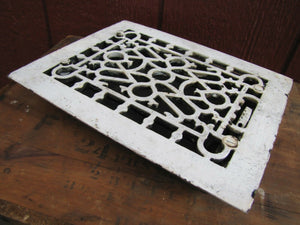 Antique Cast Iron Heating Grate Vent Cover Hardware M M & F Milwaukee Wis 6x8