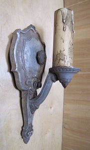 Old Wall Lamp Sconce Decorative Art Light pat pend cast metal made in USA