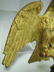 EAGLE Antique Bronze Finial Gold Gilt Decorative Architectural Hardware Element