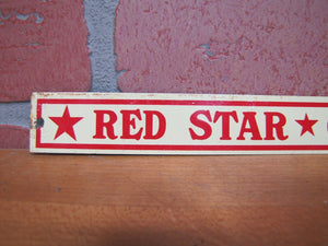 Old *RED STAR* COUGH DROPS 5c Tin Advertising Sign Country Store Apothecary Med