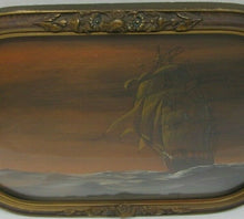 Load image into Gallery viewer, Sailing Ship Ocean Waves signed Lawrence Forbes-Wolfe listed Engraved Painted
