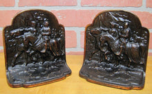 Load image into Gallery viewer, CRUSADERS KNIGHTS ARMOR HORSES HUBLEY Old Cast Iron Bronze Bookends
