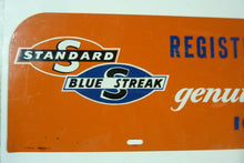 Load image into Gallery viewer, STANDARD BLUE STREAK Ignition Parts Display Sign REGISTERED SERVICE STATION Ad
