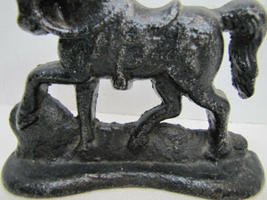 HORSE Cast Iron Doorstop figural book end door stopper decorative art statue