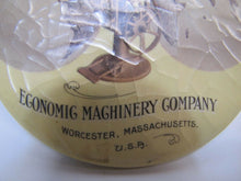 Load image into Gallery viewer, Antique ECONOMIC MACHINERY Co WORCESTER MASS USA Ad Mirror WORLD LABELER IMP JR
