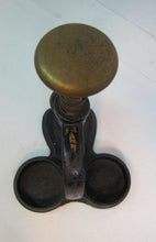 Load image into Gallery viewer, Antique Desktop Paper Punch Knick Knack Holders Old Red Gold Paint Ornate
