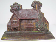 Load image into Gallery viewer, Antique Cast Iron Figural House Doorstop Ancestral Home of George Washington
