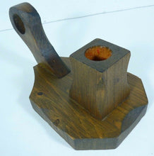 Load image into Gallery viewer, MAINE STATE PRISON Folk Art Made by INMATE Wooden Candlestick Chamberstick
