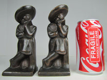 Load image into Gallery viewer, LAZY PEDRO HUBLEY USA 493 Old Cast Iron Bookends Decorative Art Statues
