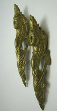 Load image into Gallery viewer, Brass Maidens Head Old Pair Decorative Arts Architectural Hardware Elements
