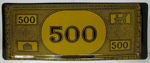 Load image into Gallery viewer, 1960s MONOPOLY PARKER BROS $500 Dollar Bill Serving Game Accessory Tray Sign Ad
