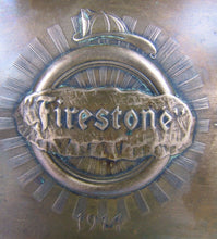 Load image into Gallery viewer, Antique Bronze 1914 Firestone National Fire Chiefs Convention Tray New Orleans
