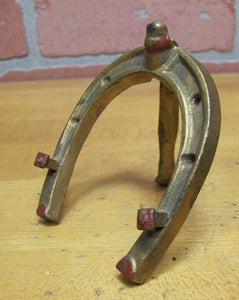 HORSESHOE HOOF Antique Cast Iron Miniature Easel SweetHeart Photo Mini Artwork