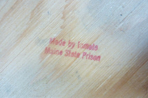 MAINE STATE PRISON Folk Art Made by INMATE Wooden Candlestick Chamberstick