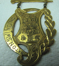 Load image into Gallery viewer, 1917 BATON SWINGING FIRST PRIZE Medallion DeWitt Clinton Ornate 1st Award
