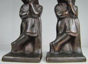 LAZY PEDRO HUBLEY USA 493 Old Cast Iron Bookends Decorative Art Statues