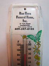 Load image into Gallery viewer, VAN HORN FUNERAL HOME LAMBERTVILLE NEW JERSEY Vtg Advertising Thermometer Sign
