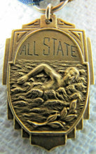 Load image into Gallery viewer, ALLSTATE Swimming YMCA CHAMP 10k GF Antique Medallion Ribbon HOCK &amp; MANDEL NY
