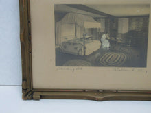 Load image into Gallery viewer, Antique Wallace Nutting &#39;A Touching Tale&#39; Framed Interior Scene Titled Signed
