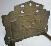 Load image into Gallery viewer, GLADIATORS WARRIORS FIGHTING Antique Cast Iron Expandable Book Ends Rack
