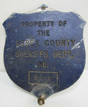 Load image into Gallery viewer, CD CIVIL DEFENSE SHERRIFS DEPT ESSEX COUNTY NJ Old Car Plate Topper Badge Sign
