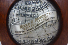 Load image into Gallery viewer, 1960 Movie Making Award Robert Flaherty Medal Oscar Horovitz Israeli Story
