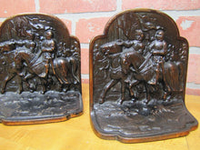 Load image into Gallery viewer, CRUSADERS KNIGHTS ARMOR HORSES HUBLEY Old Cast Iron Bronze Bookends
