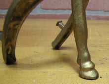 Load image into Gallery viewer, HORSESHOE HOOF Antique Cast Iron Miniature Easel SweetHeart Photo Mini Artwork
