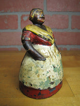 Load image into Gallery viewer, Antique Cook wearing Apron Cast Iron Doorstop Figural Woman Door Stopper Art
