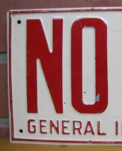 NO SMOKING Old Sign GENERAL INSURANCE CO OF AMERICA Gas Station Industrial Ad