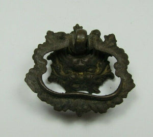 MONSTER BEAST Antique 19c Bronze Pull Ornate Figural Victorian Hardware Element