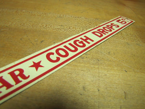 Old *RED STAR* COUGH DROPS 5c Tin Advertising Sign Country Store Apothecary Med