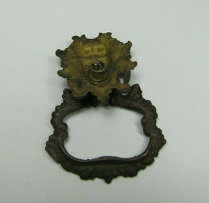 MONSTER BEAST Antique 19c Bronze Pull Ornate Figural Victorian Hardware Element