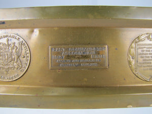 1930s ANCIENT & HONORABLE ARTILLERY Co 1638-1938 300 yr Anniv Ad Brass Tray