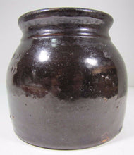 Load image into Gallery viewer, Antique BANSPACH BROS Stoneware Crock old brown decorative art Providence RI
