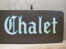 Load image into Gallery viewer, THE TIGRE CHALET Old Wooden Sign Luxury Ski Resort Hotel Motel Advertising
