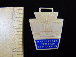 REPUBLICAN NATIONAL CONVENTION Old Medallion Fob RNC PEACE PROGRESS PROSPERITY