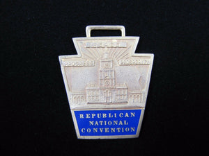 REPUBLICAN NATIONAL CONVENTION Old Medallion Fob RNC PEACE PROGRESS PROSPERITY