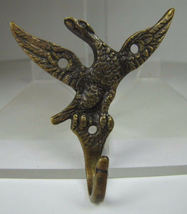 Old Eagle Hook bronze brass figural architectural hardware hanger bracket ornate