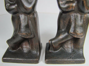 LAZY PEDRO HUBLEY USA 493 Old Cast Iron Bookends Decorative Art Statues