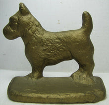 Load image into Gallery viewer, SCOTTIE DOG Old Bookend Doorstop Decorative Art Cast Metal Gold Paint
