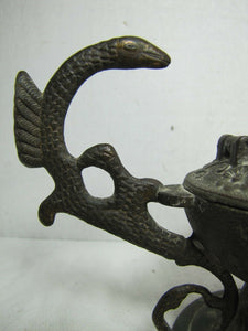 Serpent Dragon Beast Genie Old Cigar Lighter Oil Light Lamp Incense Burner