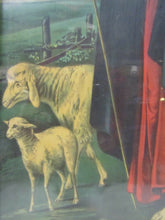 Load image into Gallery viewer, Antique Framed Print &#39;The Good Shepherd&#39; old litho gold detailed frame artwork
