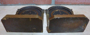 NEW YORK UNIVERSITY 1930s CS&C Co NYU Brass Decorative Art Bookends Book Ends