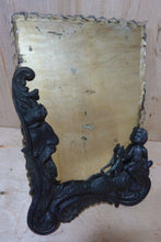 Load image into Gallery viewer, Antique 19c Cupid w Old Man Time Decorative Art Thick Chip Glass Mirror
